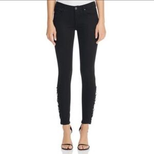 - NWT Anthropologie Black Blank NYC Intro Skinny Jeans faux tie details